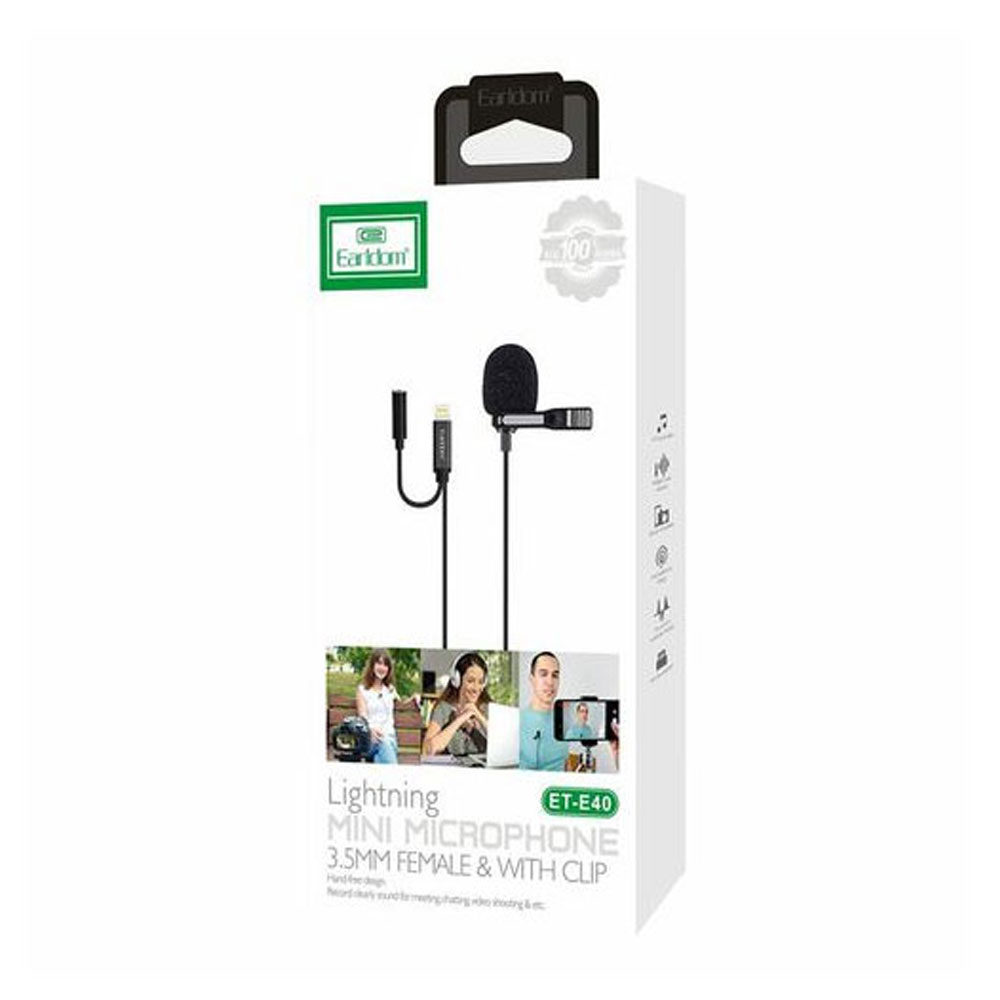 میکروفون لایتنینگ ارلدام Earldom ET-E40 Iphone Condenser Wired Microphone
