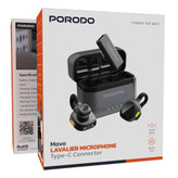 میکروفون یقه ای بیسیم پرودو Porodo Movo Lavalier Microphone Type-C PDLAMPHF76BK
