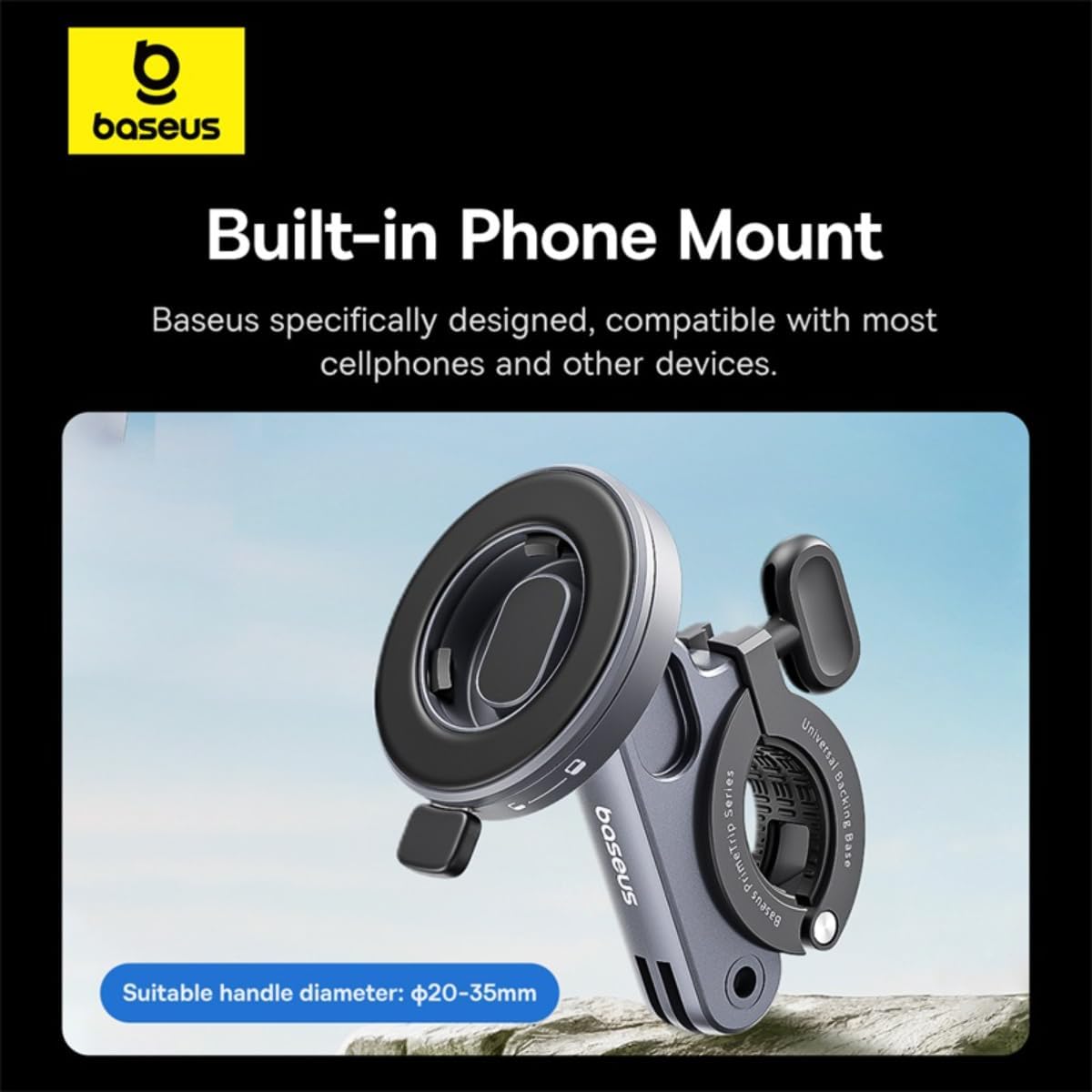 هولدر و چراغ قوه دوچرخه و موتور بیسوس Baseus BS-CG025