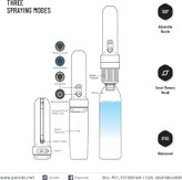 خودشور مسافرتی پرودو مدل Porodo Travel Bidet PD-LFST088