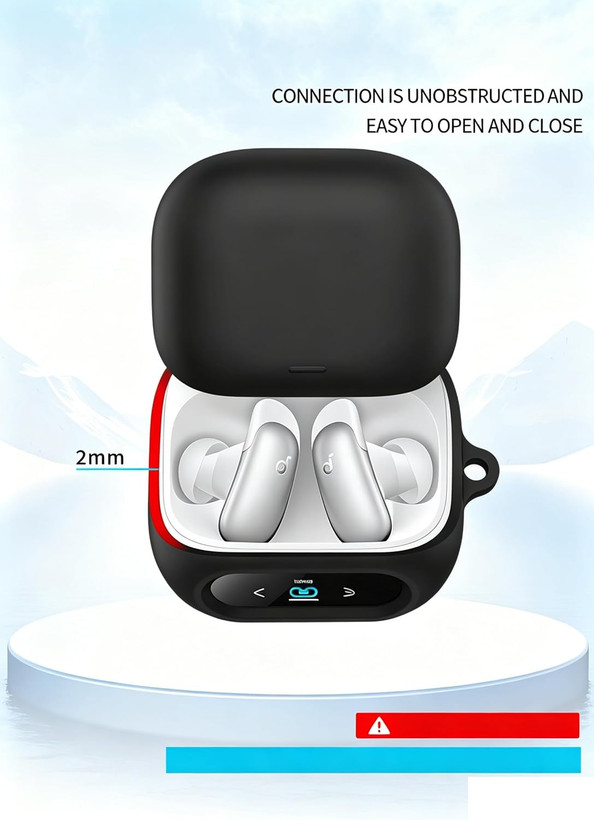 نمایی از ضخامت استاندارد و عدم لغزش کاور کیس Soundcore Liberty 5 Pro