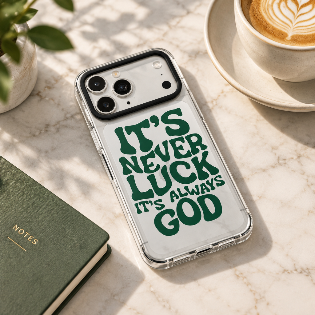 قاب موبایل شفاف تایپوگرافی 3D Good Vibes | طراحی مینیمال و فانتزی| مناسب آیفون iPhone 11 تا 17 Pro Max