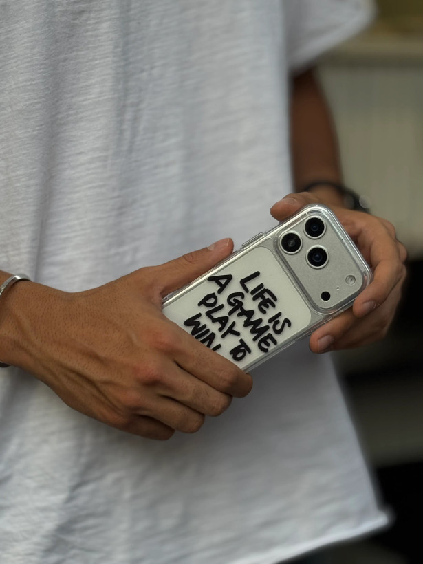 قاب آیفون LIFE IS A GAME شفاف پشت طلق | مناسب آیفون iPhone xتا 17 Pro Max