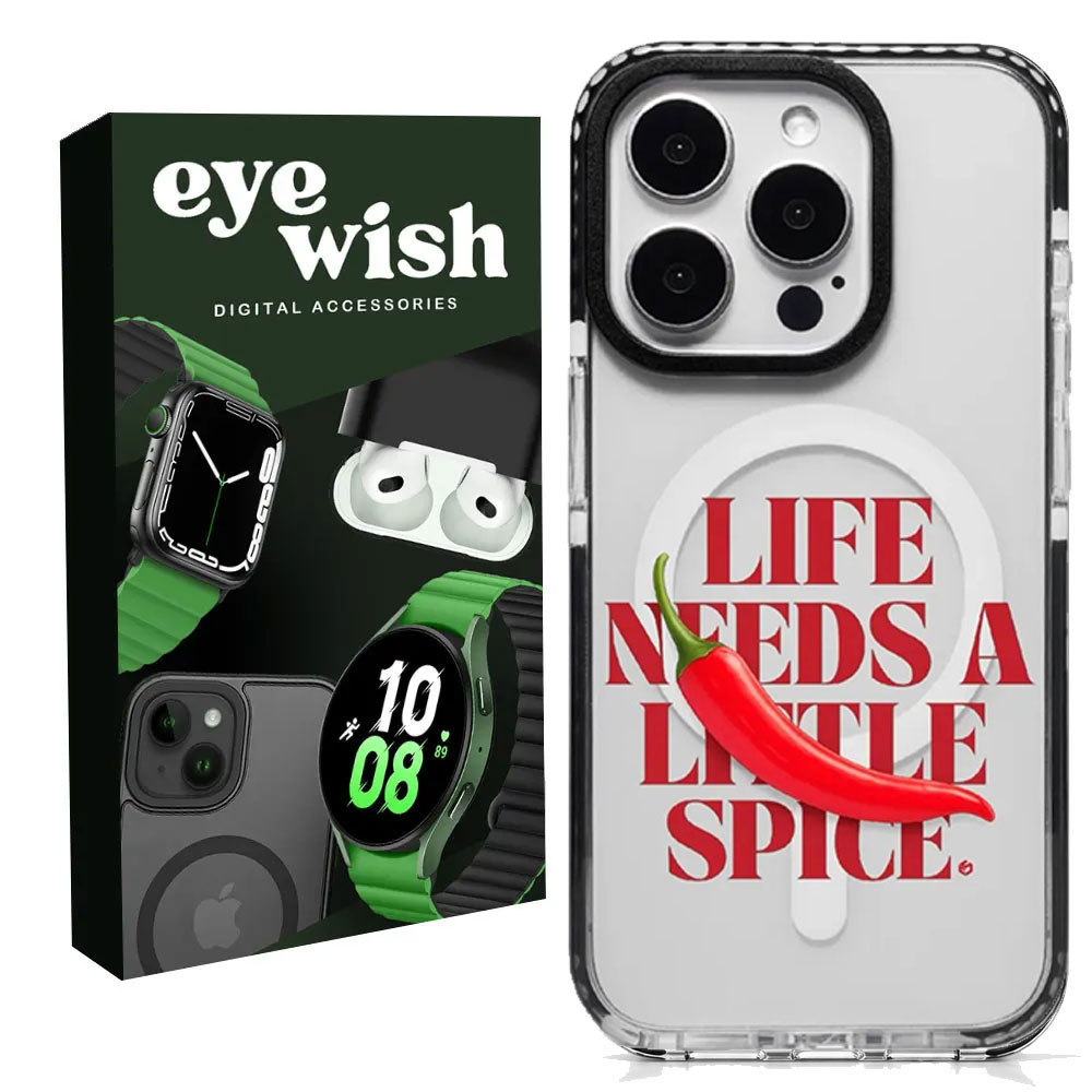 بسته بندی قاب مگسیف آیفون طرح Life Needs A Little Spice
