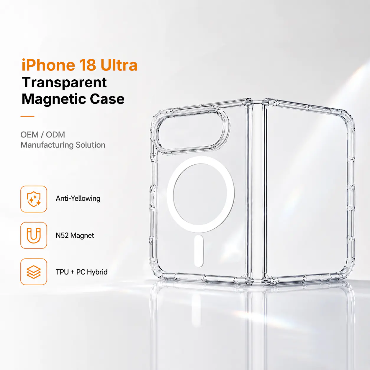 کاور آی ویش مدل clear-gram مناسب برای گوشی موبایل اپل آیفون 18 فولد iphone 18 FOLD