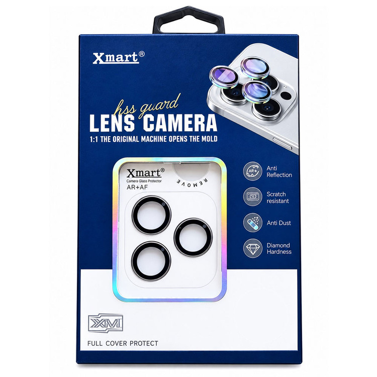 محافظ لنز شابلون دار آیفون 14 پرو مکس 14pm برند ایکس مارت آسان نصب با کیفیت Xmart glass lens-iphone 14 PRO max