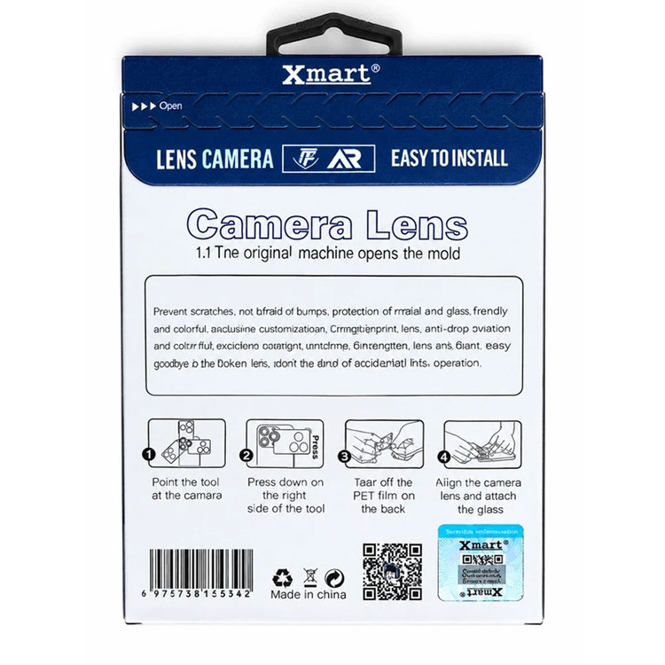 محافظ لنز شابلون دار آیفون 18 پرو مکس iphone 18pro max برند ایکس مارت آسان نصب با کیفیت Xmart glass lens-iphone 18 PRO max